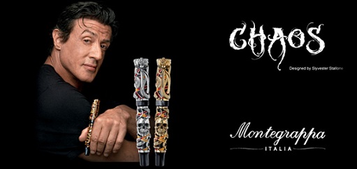 Sylvester Stallone đại diện của hãng  sản phẩm Chaos Montegrappa .