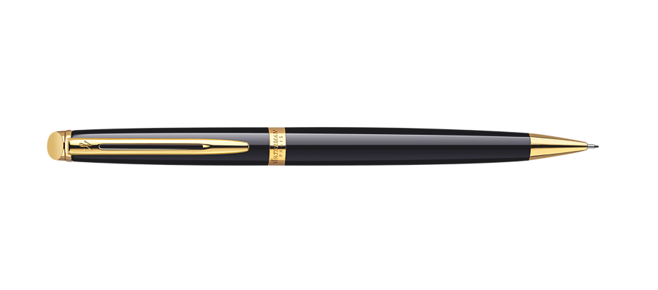 Bút Chì  Waterman Hemisphere Black Gold Trim Mechanical Pencil - Gift Boxed - Ngòi 0.5MM - S0920690